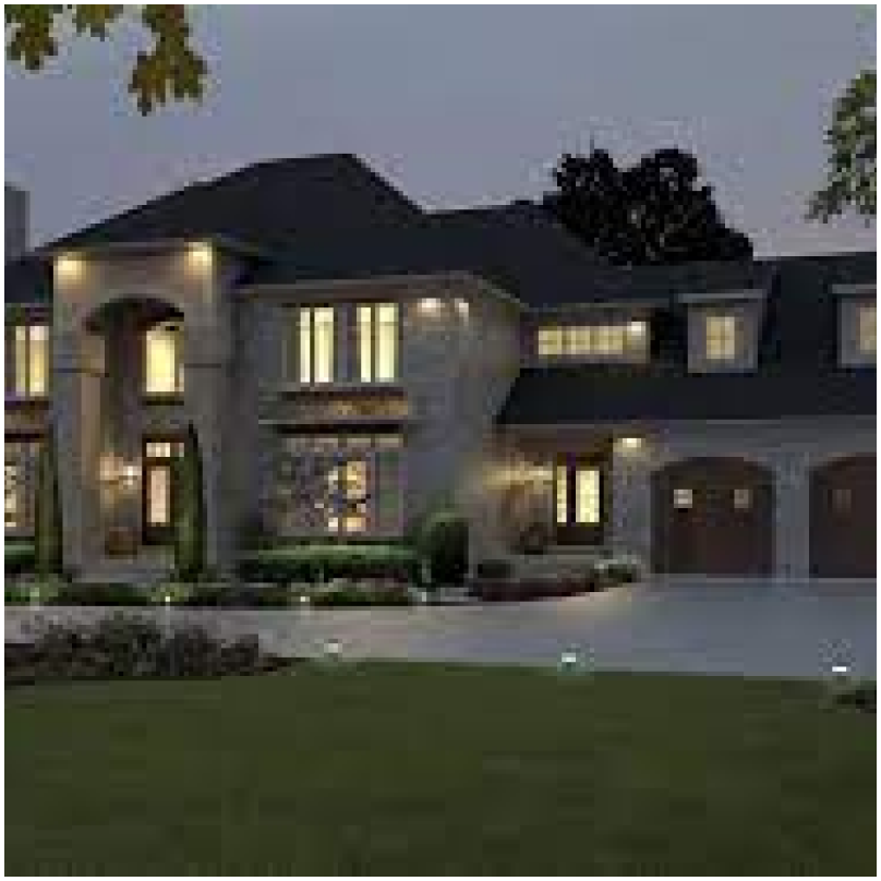 modern home at night
