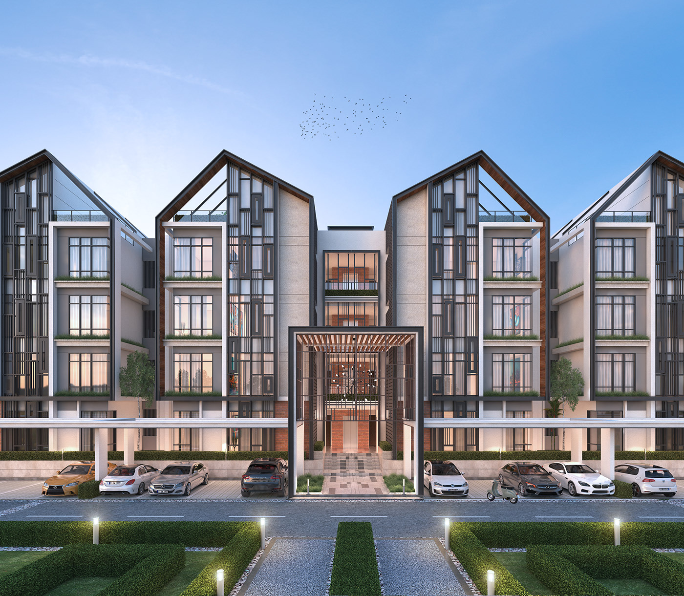 modern housing estate