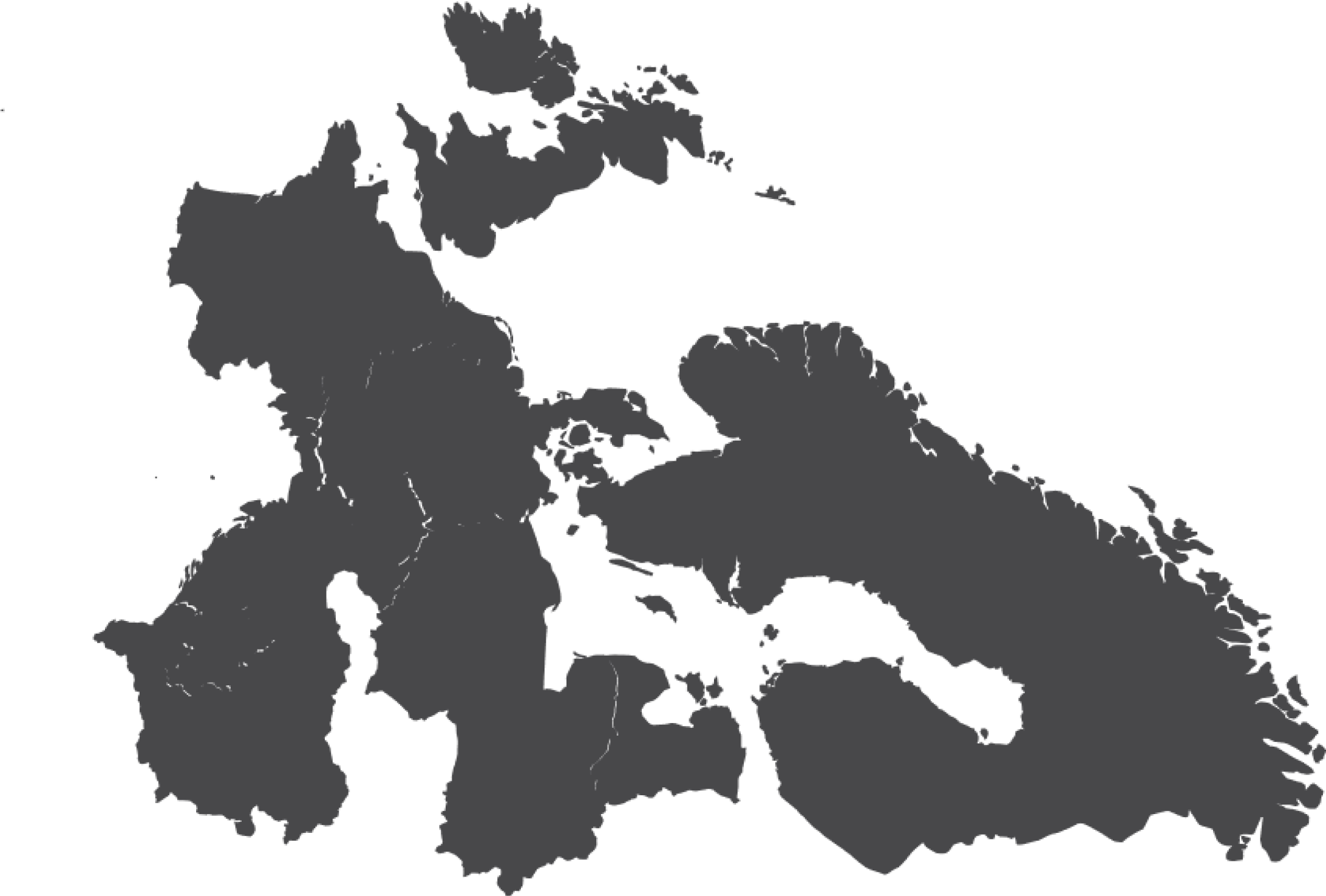 black and white europe map