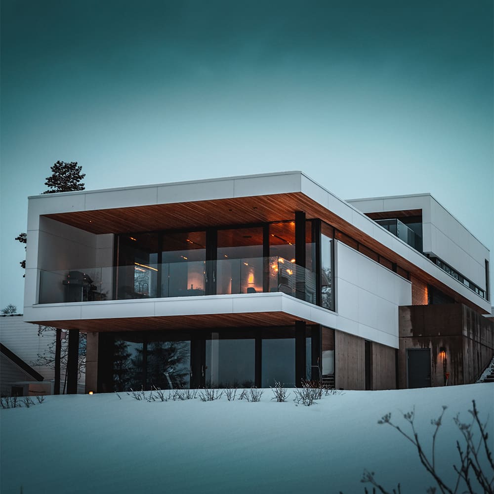 sunset in the suburbs