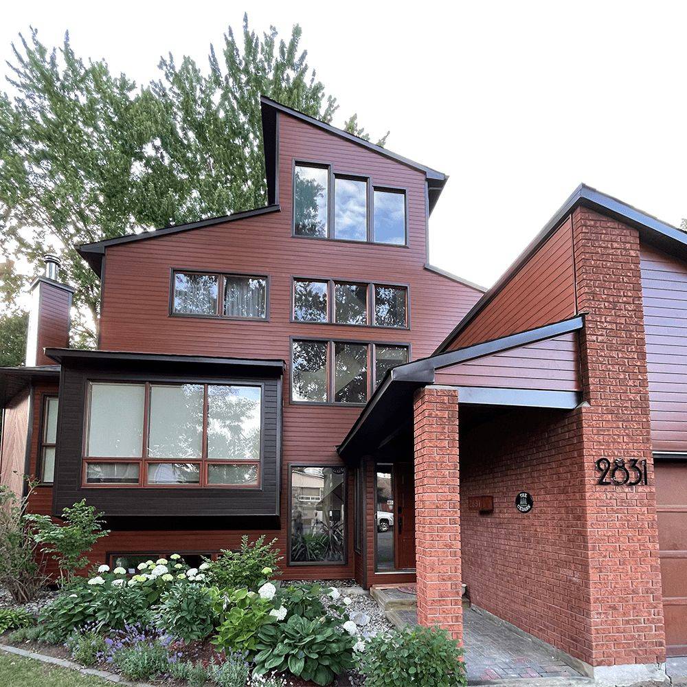 car in front of the house